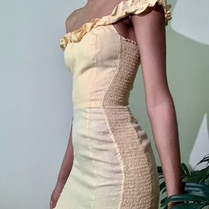 Reformation Bonita dress in yellow